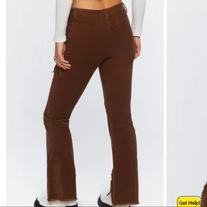 Forever 21 Pants Jumpsuits Corduroy Laceup Brown Pants